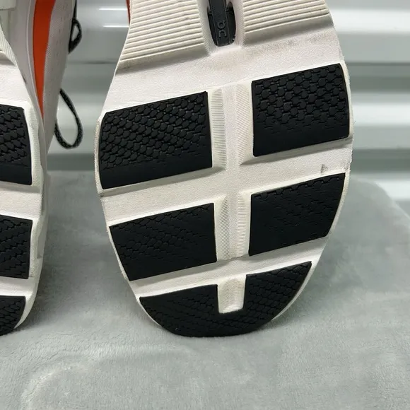 On Cloudmonster Sneakers Mens Size 13 White Orange Athleisure Running Training