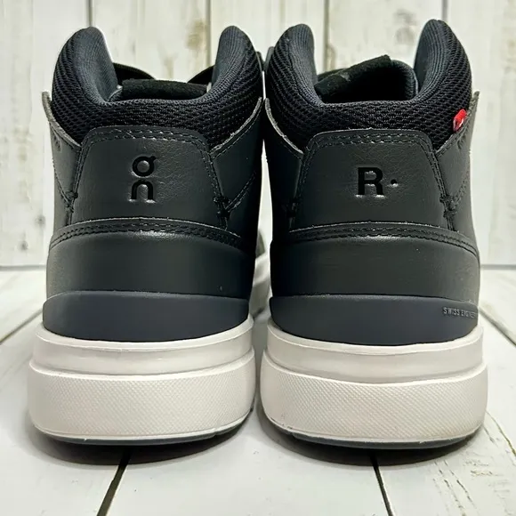 On THE ROGER Mid Hi-Top Black Women Sz 8.5 Retro Shoes Sneakers Streetwear 90’s