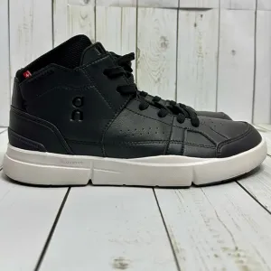 On THE ROGER Mid Hi-Top Black Women Sz 8.5 Retro Shoes Sneakers Streetwear 90’s
