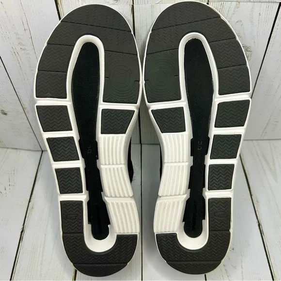 On THE ROGER Mid Hi-Top Black Women Sz 8.5 Retro Shoes Sneakers Streetwear 90’s