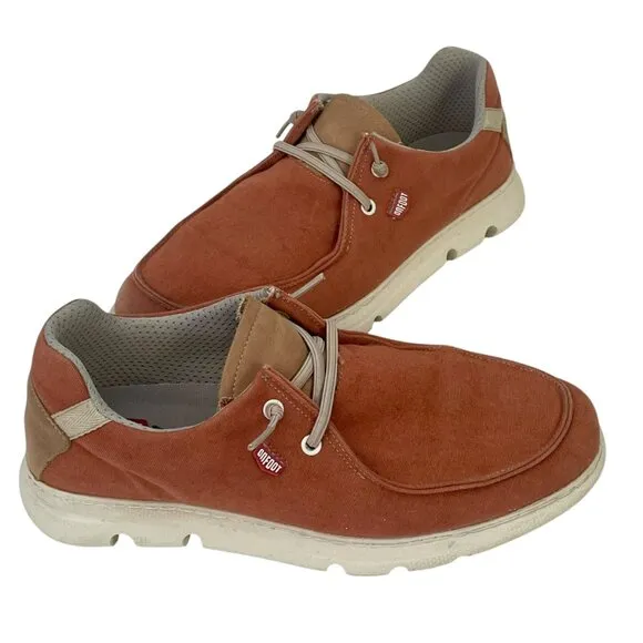 OnFoot Canvas and Leather Slip-On Gum Light Orange Sneakers Men's EU 42 / US 9