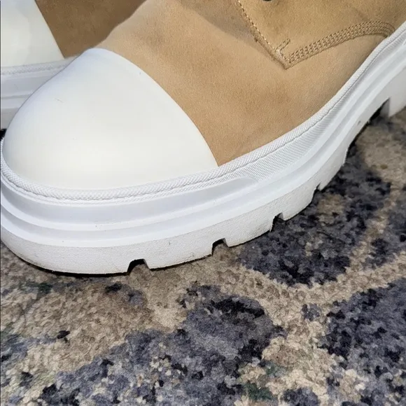 ORO THE DEVON BEIGE COMBAT BOOTS