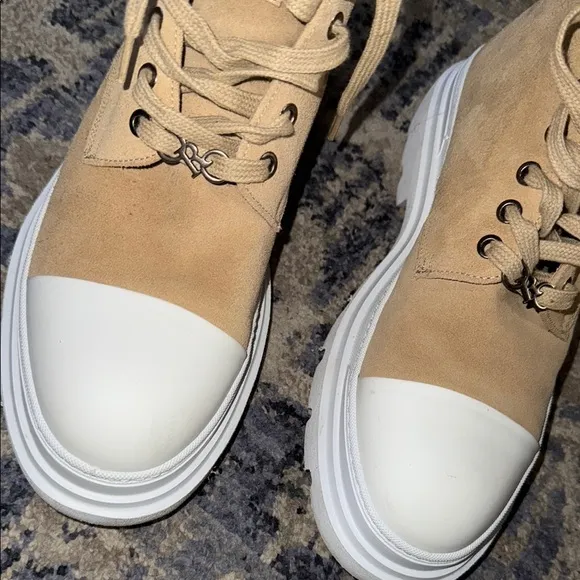 ORO THE DEVON BEIGE COMBAT BOOTS