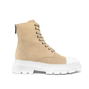 ORO THE DEVON BEIGE COMBAT BOOTS