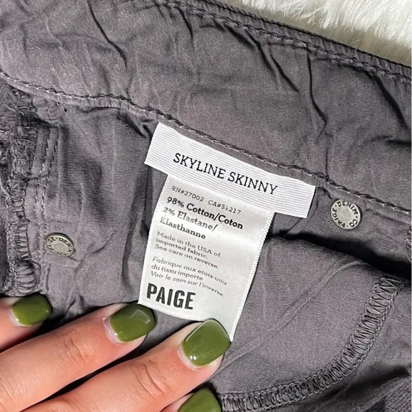 PAIGE Skyline Skinny Jean - Size 27 - Gray