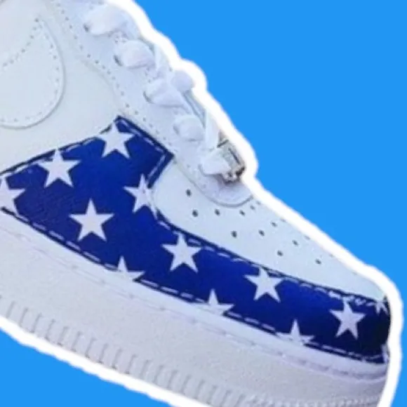 Painted Custom Air Force One Nike AF1 Stylish Cool Trending American Flag 🇺🇸