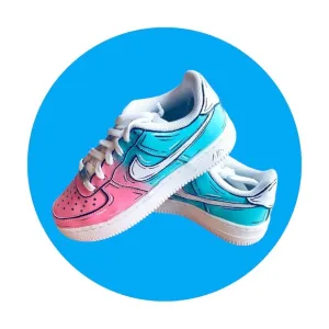 Painted Custom Air Force One Nike AF1 Stylish Cool Trending Cotton Candy