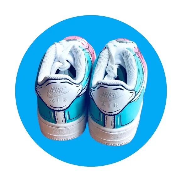 Painted Custom Air Force One Nike AF1 Stylish Cool Trending Cotton Candy