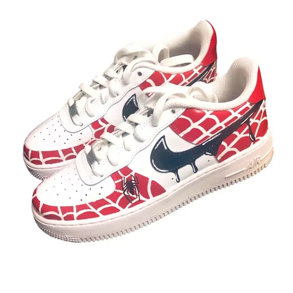 Painted Custom Air Force One Nike AF1 Stylish Cool Trending Spiderman