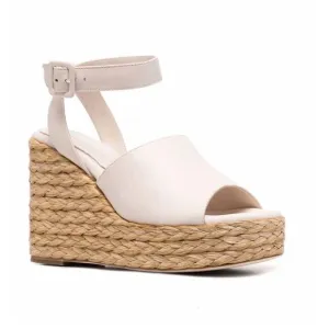 Paloma Barceló Clama Jute-Wedge Sandals Glacial Pink, Sz EU 40 / US 9, MP $374