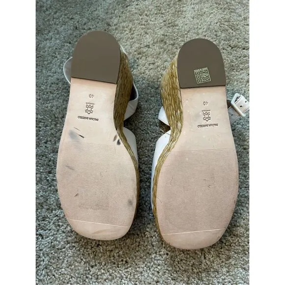 Paloma Barceló Clama Jute-Wedge Sandals Glacial Pink, Sz EU 40 / US 9, MP $374