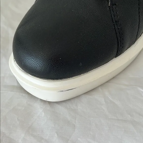 Paolo Black and White Wedge Sneakers