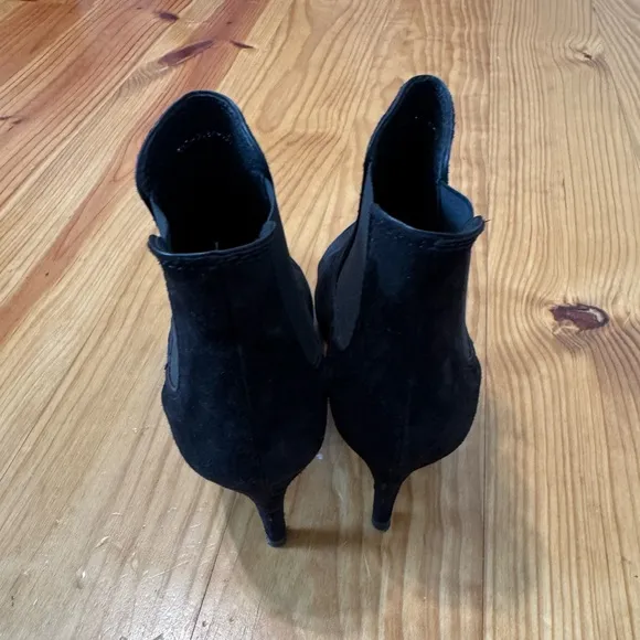 Pedro Garcia Engel Chelsea Suede Leather Heeled Booties Black EUR 39.5 US 9
