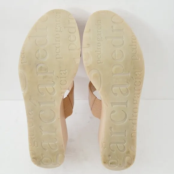 Pedro Garcia Neiva Platform Wedge Slide Sandals ,Size 9,5