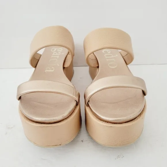 Pedro Garcia Neiva Platform Wedge Slide Sandals ,Size 9,5
