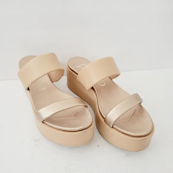 Pedro Garcia Neiva Platform Wedge Slide Sandals ,Size 9,5