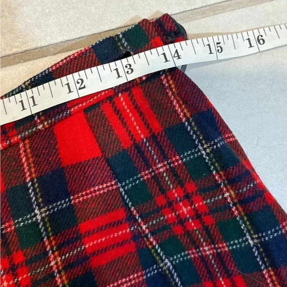 Pendleton 1950’s Plaid Wool Skirt Christmas Plaid Skirt Size 10