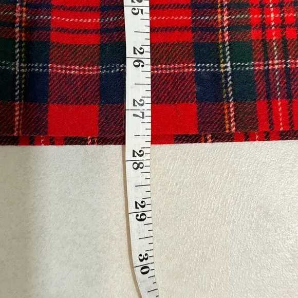Pendleton 1950’s Plaid Wool Skirt Christmas Plaid Skirt Size 10