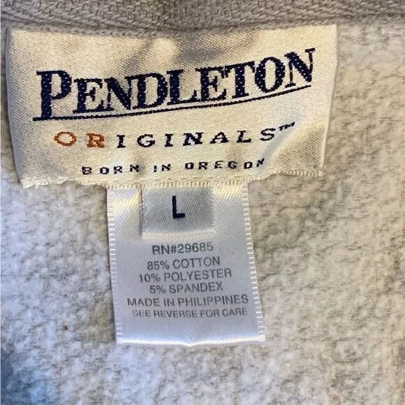 Pendleton Originals Jacket Womens Large Full Zip Gray athleisure