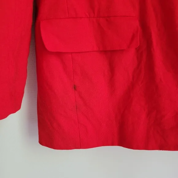 Pendleton Red Fully Lined Blazer Vintage Sz 10