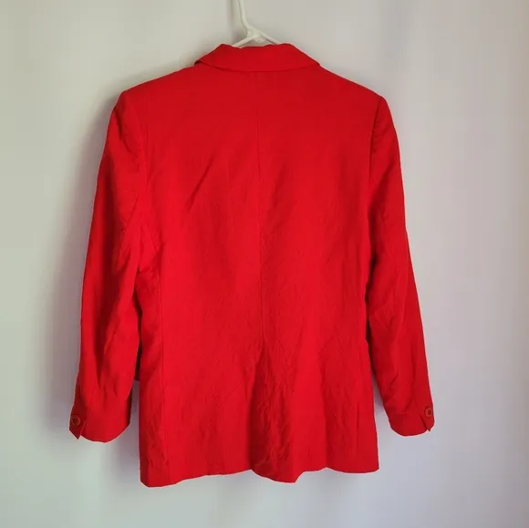 Pendleton Red Fully Lined Blazer Vintage Sz 10