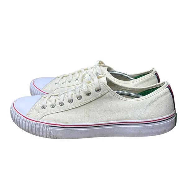 Pf Flyers Men’s Size 12 Low Top Canvas Sneaker Vulcanized Ivory White