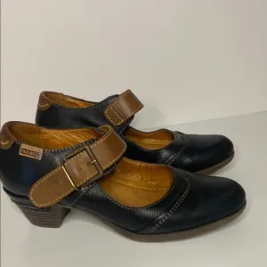 Pikolinos Rotterdam Mary Jane Women's Black/ Brown Sz 38 : 7.5