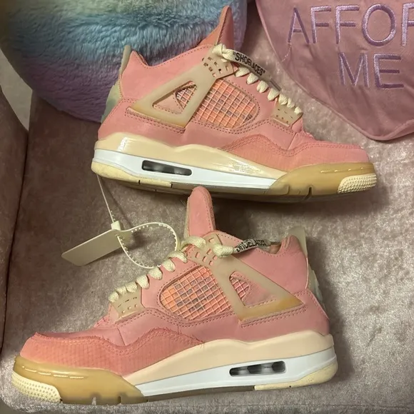 PINK Custom Jordan 4's! Perfect condition! 6.5womens!