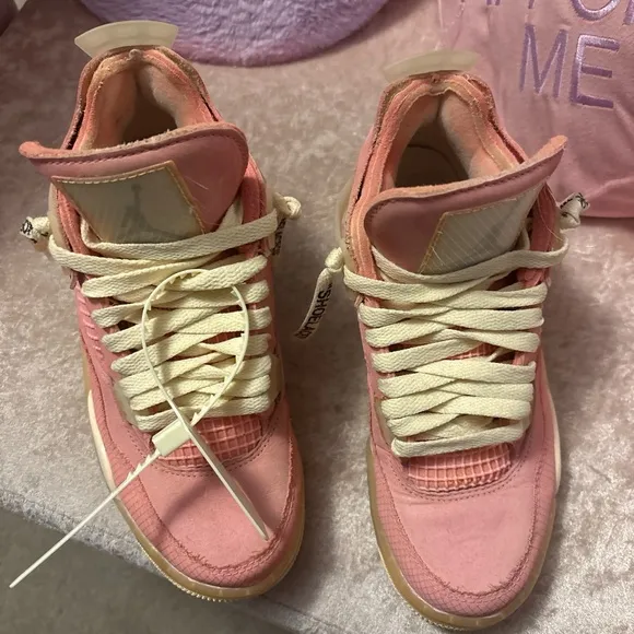 PINK Custom Jordan 4's! Perfect condition! 6.5womens!