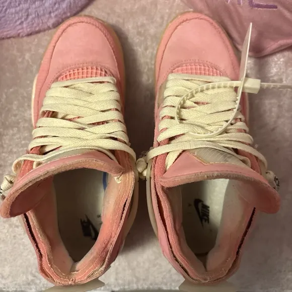 PINK Custom Jordan 4's! Perfect condition! 6.5womens!