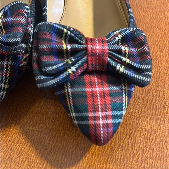 Plaid Bow Women's Shoes
