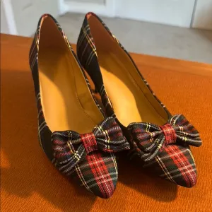 Plaid Bow Women's Shoes