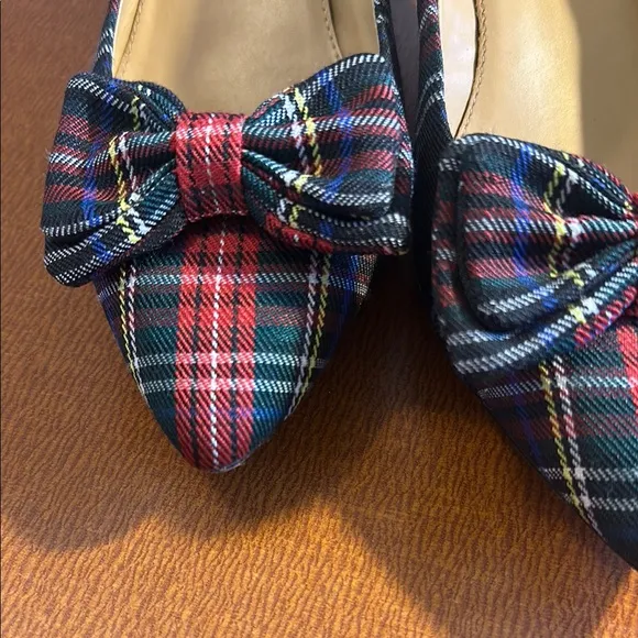 Plaid Bow Women's Shoes