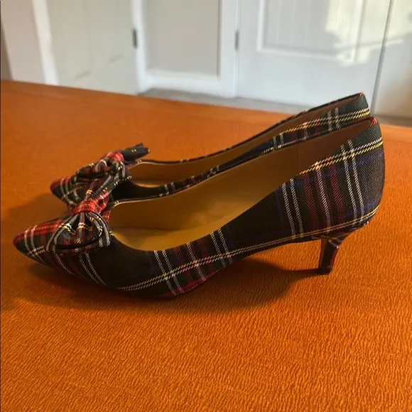 Plaid Bow Women's Shoes