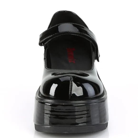 Platform Egirl Goth Patent Leather Maryjane Shoes