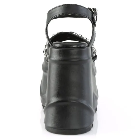 Platform Heart Gothic Sandal Shoes