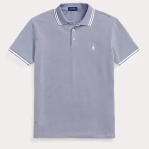 Polo Ralph Lauren Shirt 2XL Custom Slim Fit Stretch Mesh Pullover Purple‎ Preppy