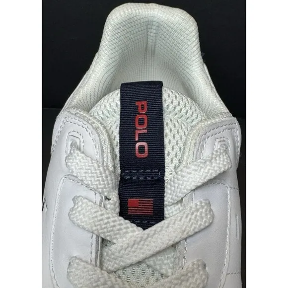 Polo Ralph Lauren Shoes Men Size 11.5 Colorblocked Jogger Sneakers White Lace up