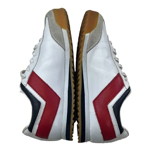 Pony Mens Leather Suede Trim Lace Up Low Top Sneakers Shoes Multi-Color Size 4.5