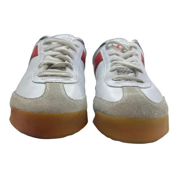 Pony Mens Leather Suede Trim Lace Up Low Top Sneakers Shoes Multi-Color Size 4.5