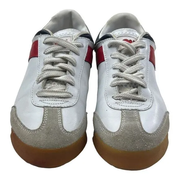 Pony Mens Leather Suede Trim Lace Up Low Top Sneakers Shoes Multi-Color Size 4.5