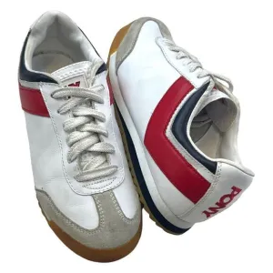 Pony Mens Leather Suede Trim Lace Up Low Top Sneakers Shoes Multi-Color Size 4.5