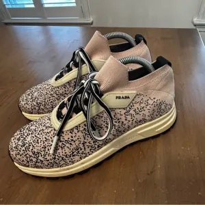 Prada Pink and Black Athletic Shoes