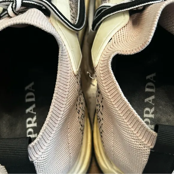 Prada Pink and Black Athletic Shoes