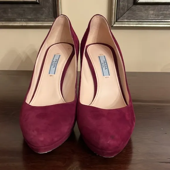 Prada Suede Platform Pump