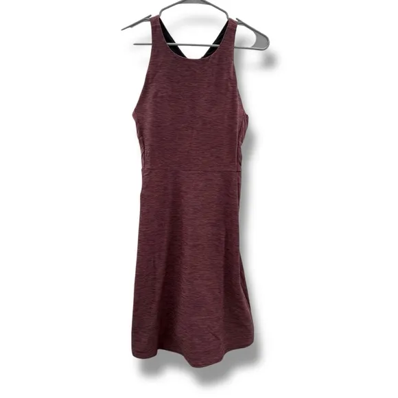 Prana Kimble Sleeveless Strappy Back Athletic Dress in Flannel Heather Sz M NEW