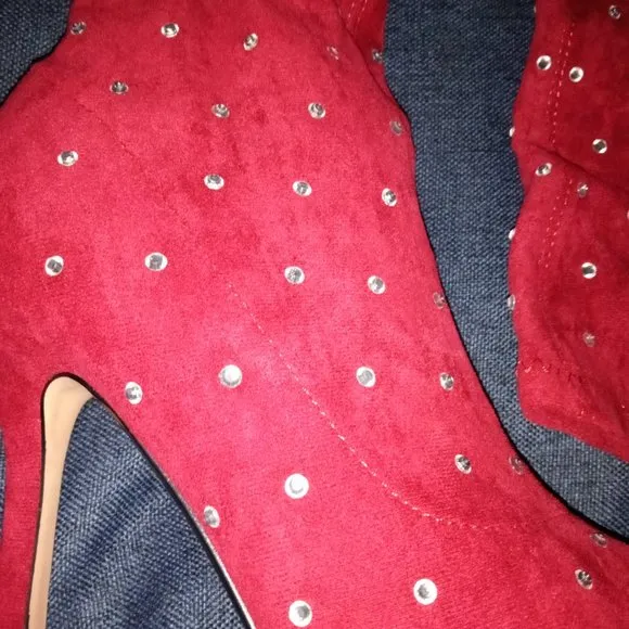 Privileged /Lemon Drop &quot; CRYSTALS GALORE &quot; Red -Thigh High (BRAND NEW !!!)