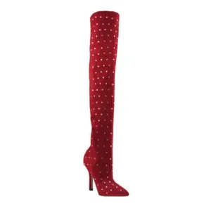 Privileged /Lemon Drop &quot; CRYSTALS GALORE &quot; Red -Thigh High (BRAND NEW !!!)