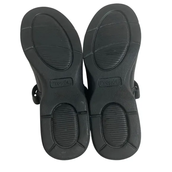 PROPET Shoes Mary Jane MJ Walker Leather Comfort Flats Black Size 8.5 Wide