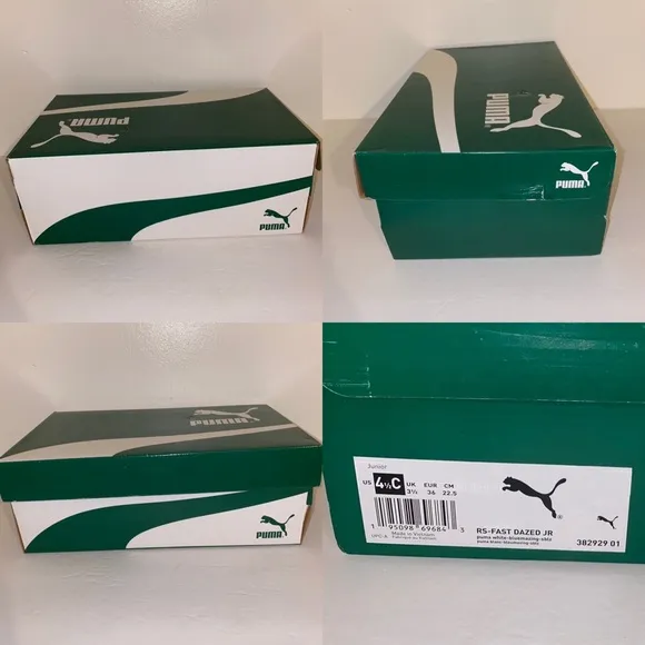Puma Big Kids' RS-Fast Dazed Casual Sneakers Size 4.5 Big Kids Leather with box